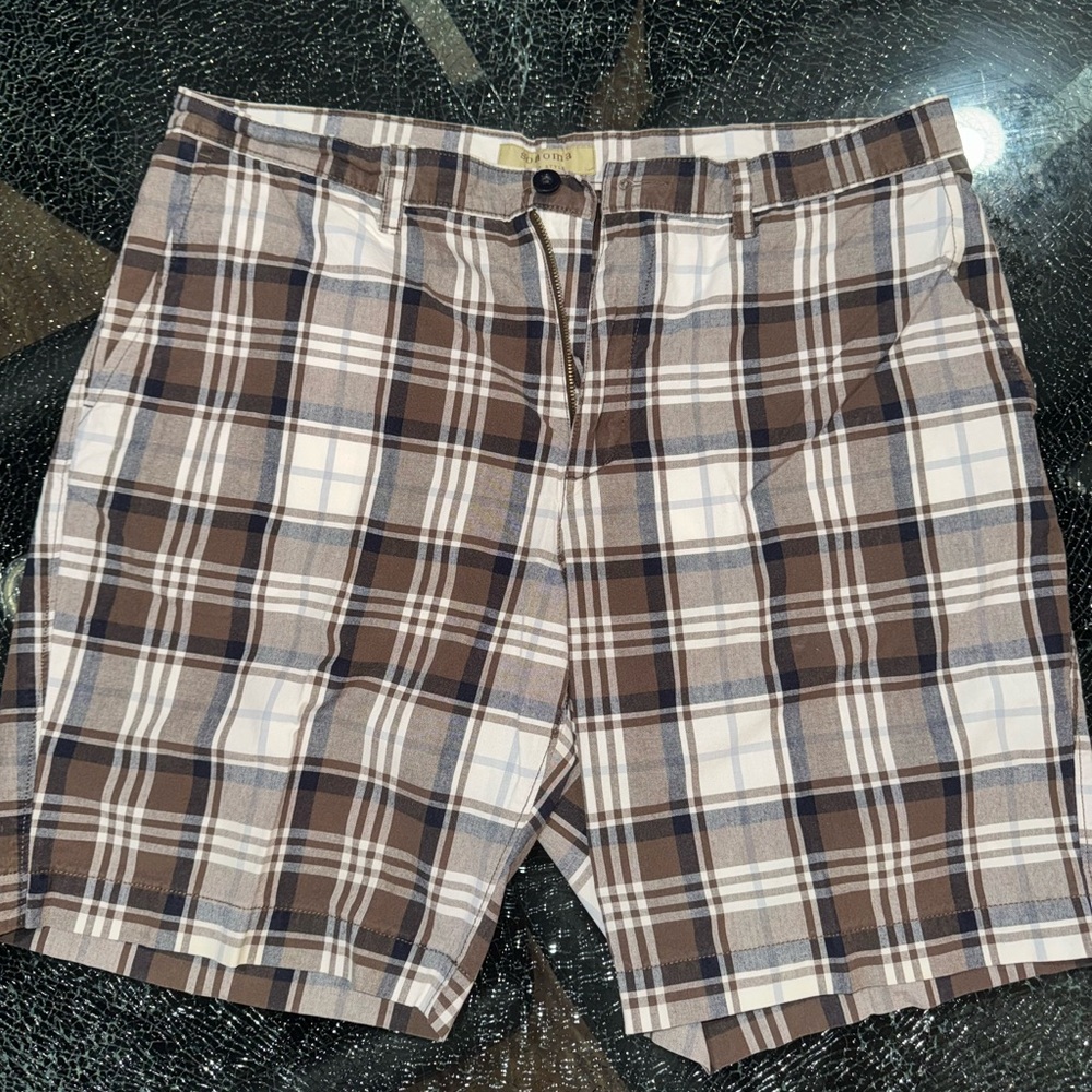 Sonoma Brown and White Shorts (38)